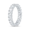 Thumbnail Image 2 of Emerald-Cut Lab-Grown Diamond Eternity Band 3-5/8 to 4-5/8 ct tw 14K White Gold