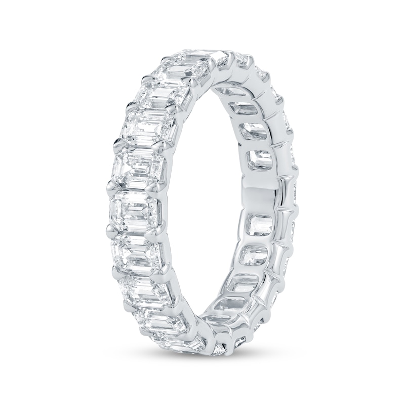 Main Image 2 of Emerald-Cut Lab-Grown Diamond Eternity Band 3-5/8 to 4-5/8 ct tw 14K White Gold