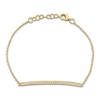 Thumbnail Image 1 of Shy Creation Diamond Bar Bracelet 1/6 ct tw 14K Yellow Gold 7" SC55001133