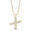 Thumbnail Image 1 of Shy Creation Bubble "X" Diamond Initial Necklace 1/10 ct tw 14K Yellow Gold 18" SC55028332-X