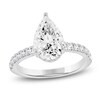 Thumbnail Image 1 of Pear-Shaped Lab-Grown Diamond Hidden Halo Engagement Ring 2-1/2 ct tw 14K White Gold