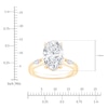 Thumbnail Image 4 of Oval-Cut Lab-Grown Diamond Hidden Halo Engagement Ring 3-1/3 ct tw 14K Yellow Gold