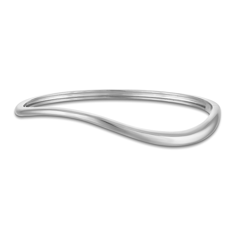 Main Image 1 of Jared Signature Small Organic Shape Bangle Bracelet Semi-Solid Sterling Silver