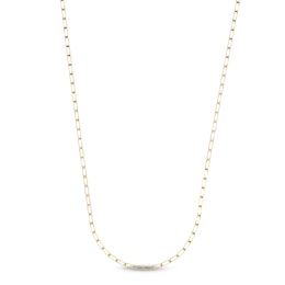 Paperclip Chain Necklace 2mm Solid 10K Yellow Gold 20"