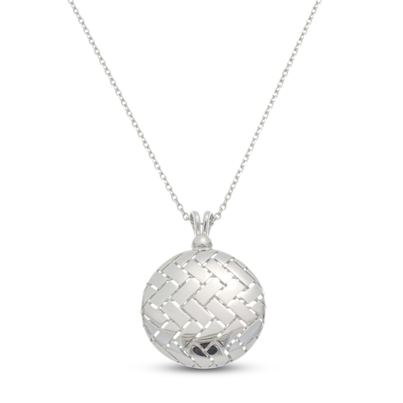 Italia D'Argento Woven Circle Necklace Sterling Silver 20"
