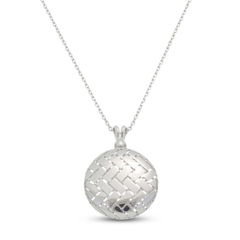 Main Image 1 of Italia D'Argento Woven Circle Necklace Sterling Silver 20"