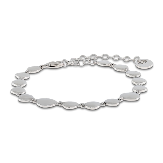 Italia D'Argento Flat Pebble Bracelet Sterling Silver 7.5"
