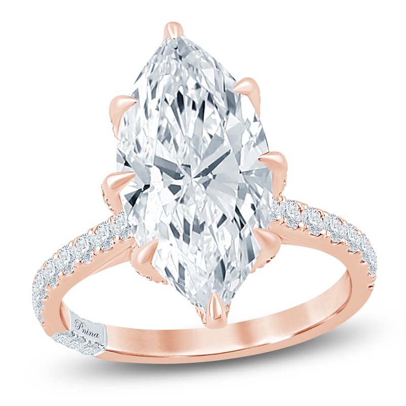 Main Image 1 of Pnina Tornai Lab-Grown Diamond Certified Marquise-Cut Engagement Ring 5-3/4 ct tw 14K Rose Gold