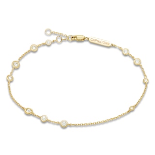 Constellations by Jared Lab-Grown Diamond Capricorn Bracelet 1/2 ct tw 10K Yellow Gold 7.5"