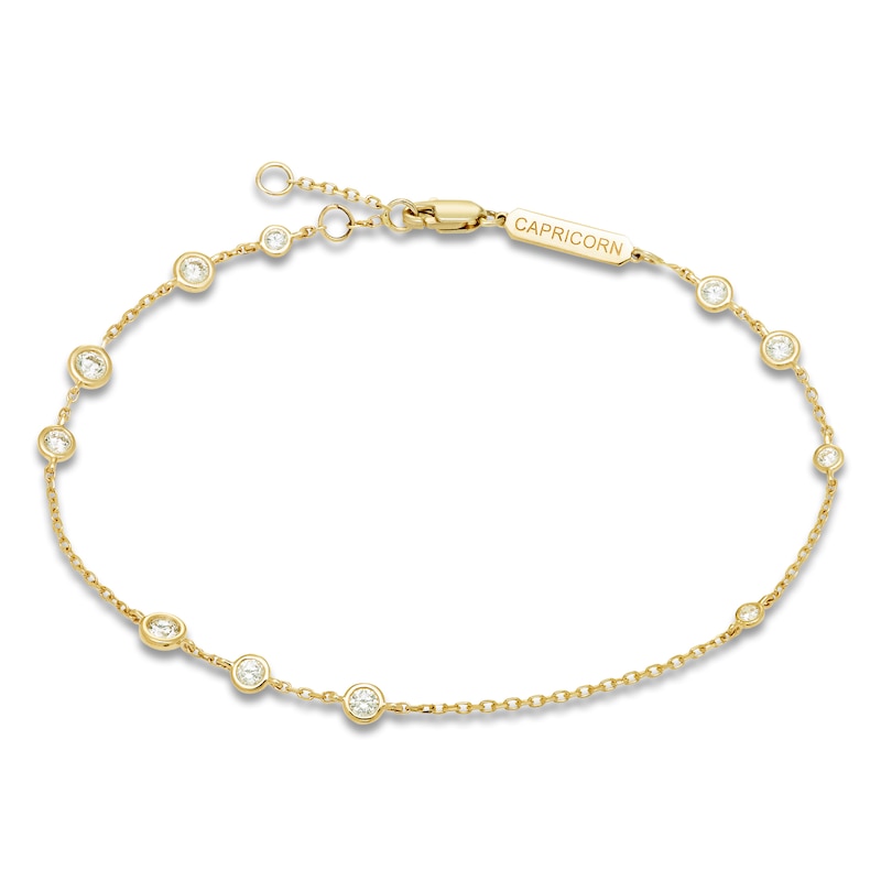 Main Image 1 of Constellations by Jared Lab-Grown Diamond Capricorn Bracelet 1/2 ct tw 10K Yellow Gold 7.5"