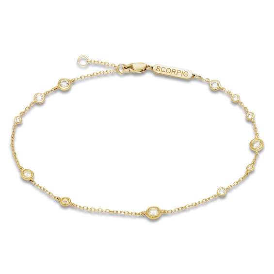 Constellations by Jared Lab-Grown Diamond Scorpio Bracelet 1/2 ct tw 10K Yellow Gold 7.5"