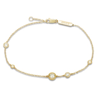 Constellations by Jared Lab-Grown Diamond Aries Bracelet 1/2 ct tw 10K Yellow Gold 7.5"