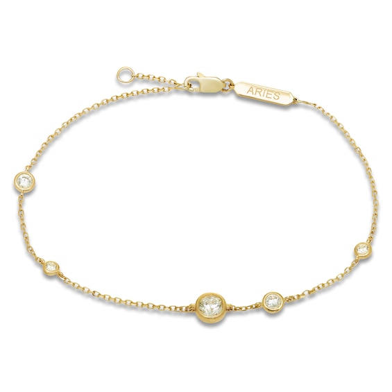 Constellations by Jared Lab-Grown Diamond Aries Bracelet 1/2 ct tw 10K Yellow Gold 7.5"