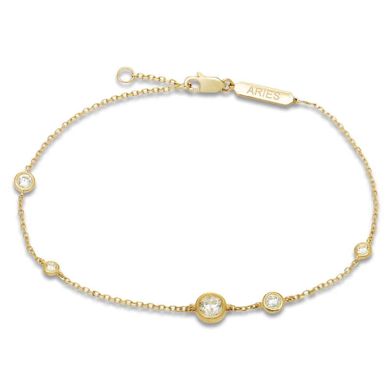 Main Image 1 of Constellations by Jared Lab-Grown Diamond Aries Bracelet 1/2 ct tw 10K Yellow Gold 7.5"