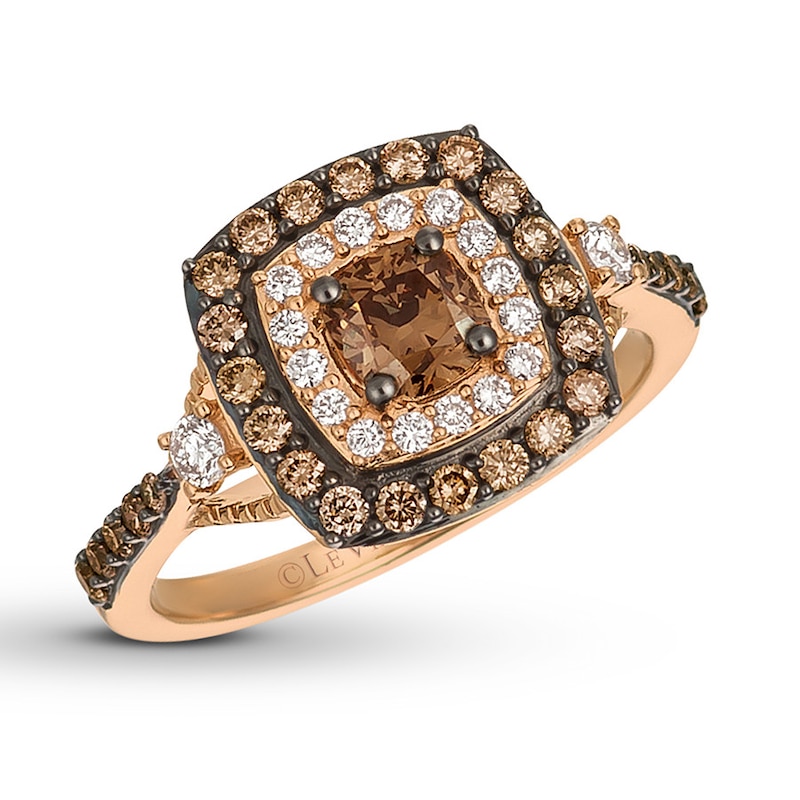 Le Vian Chocolate Diamonds 7/8 ct tw Ring 14K Strawberry Gold