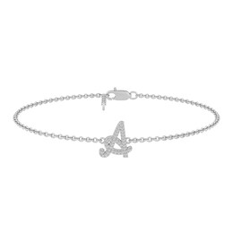 1/15 ct tw Diamond Initial Bracelet (1 Initial)