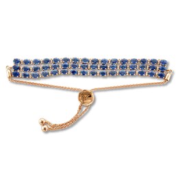 Le Vian Sapphire Bolo Bracelet 5/8 ct tw Diamonds 14K Strawberry Gold