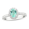 Thumbnail Image 1 of Le Vian Couture Natural Blue Paraiba Tourmaline Ring 1/2 ct tw Diamonds 18K Vanilla Gold