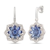 Thumbnail Image 1 of Le Vian Creme Brulee Natural Blue Sapphire Earrings 3/4 ct tw Diamonds 14K Vanilla Gold
