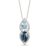 Thumbnail Image 1 of Le Vian Creme Brulee Natural Blue Topaz Necklace 1/3 ct tw Diamonds 14K Vanilla Gold 20"