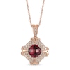 Thumbnail Image 0 of Le Vian Creme Brulee Rhodolite Necklace 7/8 ct tw Diamonds 14K Strawberry Gold 20"