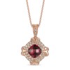 Thumbnail Image 1 of Le Vian Creme Brulee Rhodolite Necklace 7/8 ct tw Diamonds 14K Strawberry Gold 20"