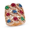 Thumbnail Image 1 of Le Vian Creme Brulee Multi-Gemstone Ring 1-3/4 ct tw Diamonds 14K Strawberry Gold