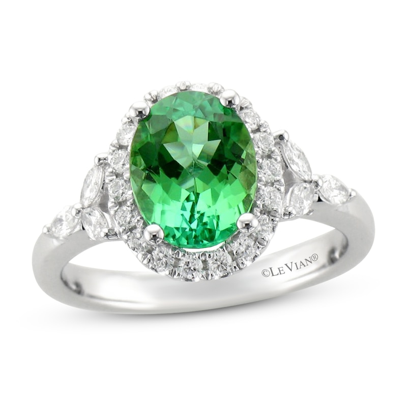 Main Image 1 of Le Vian Couture Natural Tourmaline Ring 1/2 ct tw Diamonds 18K Vanilla Gold