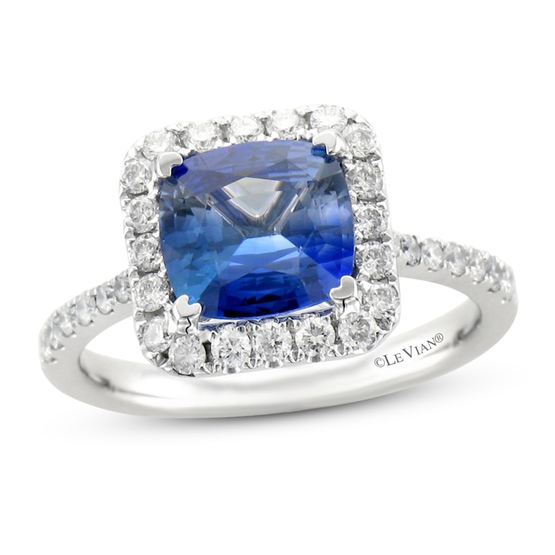 Le Vian Couture Sapphire Ring 1/2 ct tw Diamonds 18K Vanilla Gold