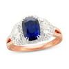 Thumbnail Image 1 of Le Vian Couture Natural Sapphire Ring 1/2 ct tw Diamonds Platinum/18K Strawberry Gold