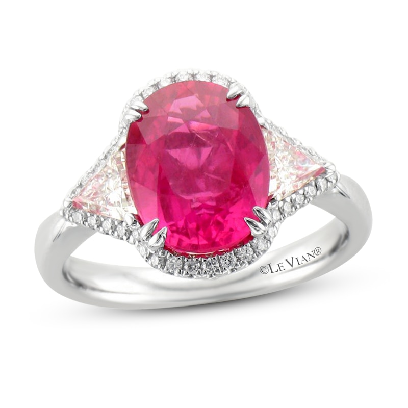 Le Vian Couture Pink Sapphire Ring 3/4 ct tw Diamonds 18K Vanilla Gold