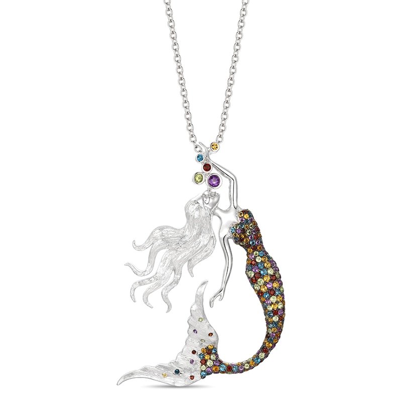 Main Image 1 of Le Vian Multi-Gemstone Necklace 14K Vanilla Gold 18"