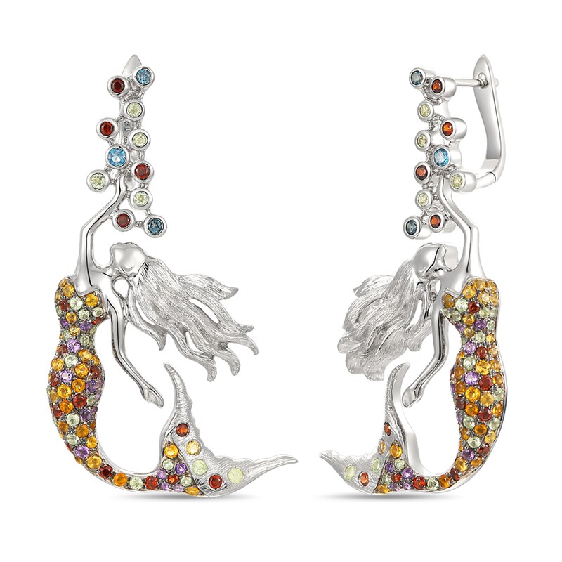 Main Image 1 of Le Vian Multi-Gemstone Earrings 14K Vanilla Gold