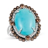 Thumbnail Image 1 of Le Vian Couture Natural Turquoise Ring 3/4 ct tw Diamonds 18K Vanilla Gold