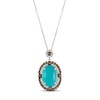 Thumbnail Image 1 of Le Vian Couture Natural Turquoise Necklace 7/8 ct tw Diamonds 18K Vanilla Gold 18"