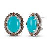 Thumbnail Image 1 of Le Vian Couture Natural Turquoise Earrings 1-1/3 ct tw Diamonds 18K Vanilla Gold