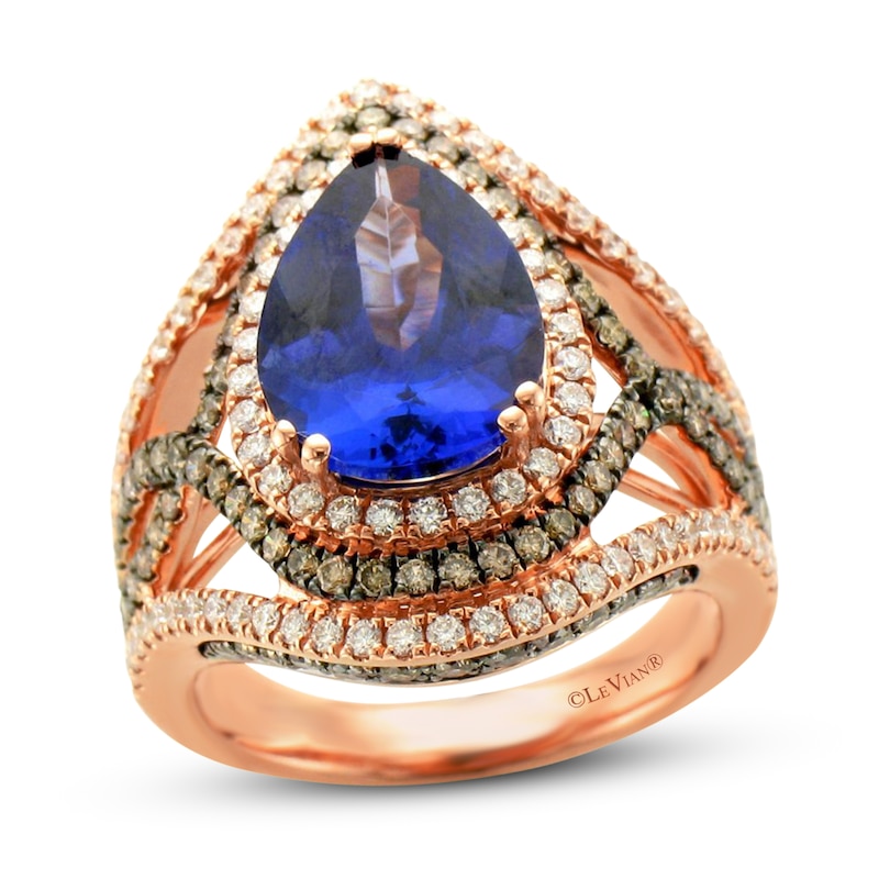 Le Vian Couture Tanzanite Ring 1-1/3 ct tw Diamonds 18K Strawberry Gold