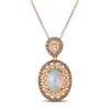 Thumbnail Image 0 of Le Vian Creme Brulee Opal Necklace 1-1/2 ct tw Diamonds 18K Strawberry Gold 18"