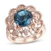 Thumbnail Image 0 of Le Vian Creme Brulee Natural Blue Topaz Ring 1/4 ct tw Diamonds 14K Strawberry Gold