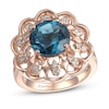 Thumbnail Image 1 of Le Vian Creme Brulee Natural Blue Topaz Ring 1/4 ct tw Diamonds 14K Strawberry Gold