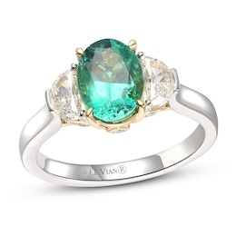 Le Vian Couture Emerald Ring 1/2 ct tw Diamonds Platinum/18K Honey Gold
