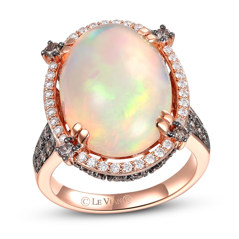 Main Image 1 of Le Vian Couture Opal Ring 1-1/2 ct tw Diamonds 18K Strawberry Gold