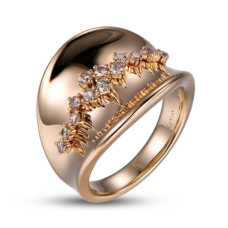 Main Image 1 of Le Vian Creme Brulee Diamond Ring 1/4 ct tw 14K Honey Gold