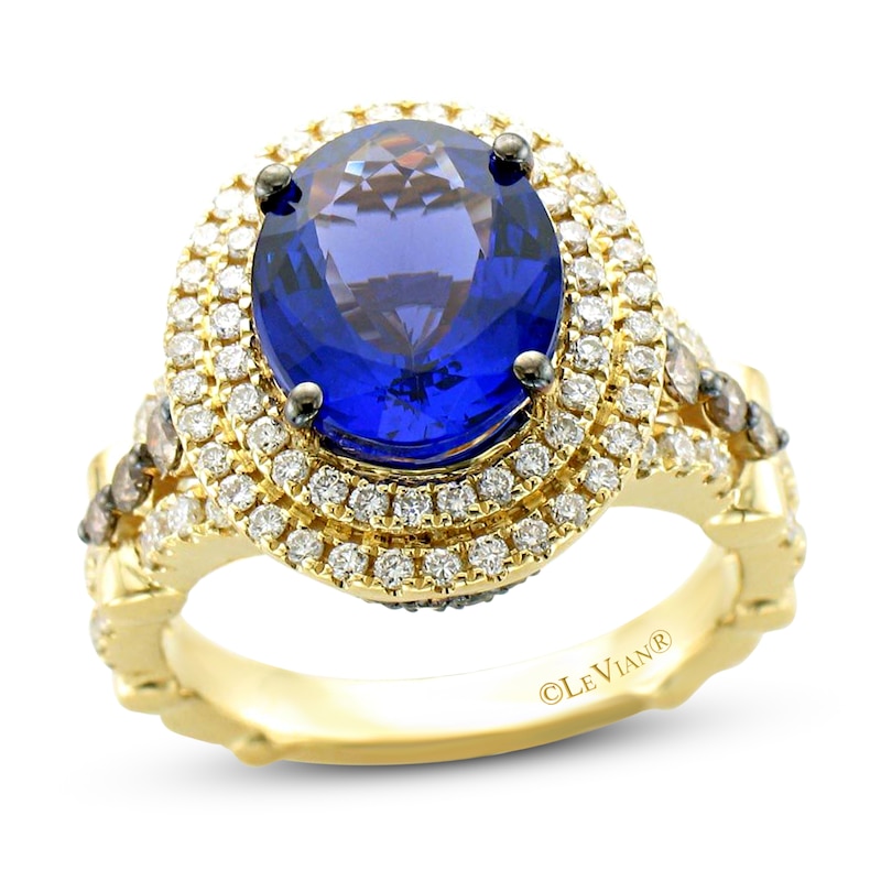 Main Image 1 of Le Vian Couture Natural Tanzanite Ring 1 ct tw Diamonds 18K Honey Gold