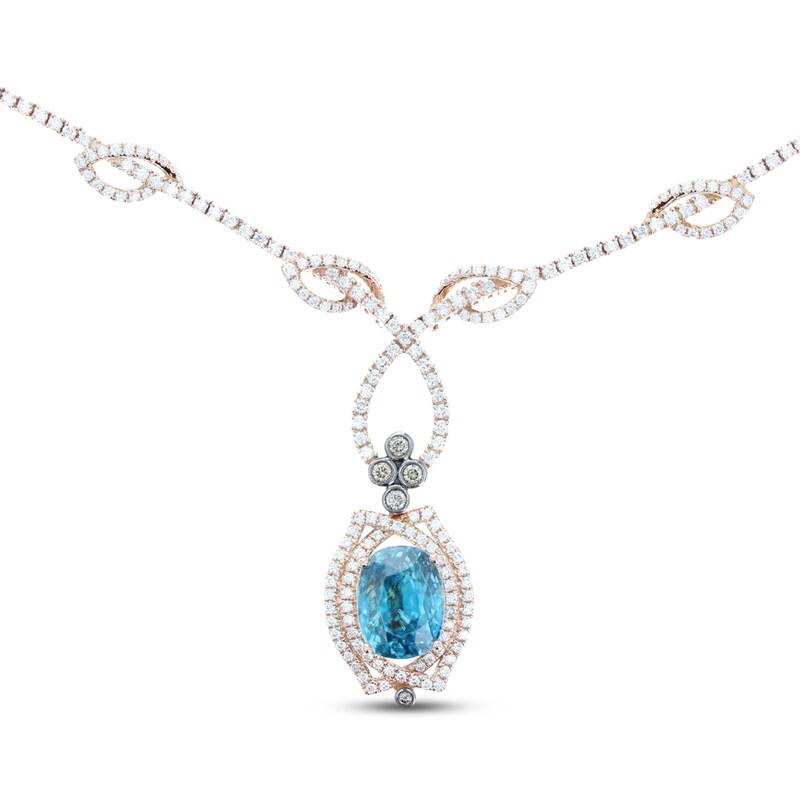 Main Image 1 of Le Vian Couture Zircon Necklace 3-7/8 ct tw Diamonds 18K Strawberry Gold