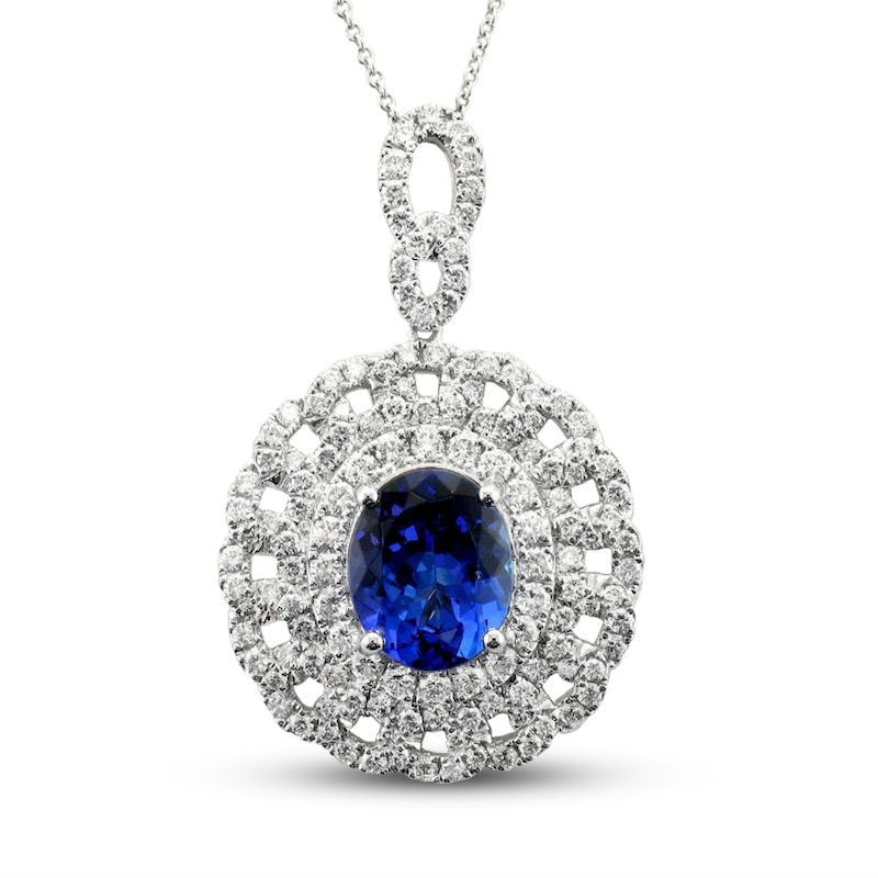 Main Image 1 of Le Vian Couture Natural Tanzanite Necklace 1-5/8 ct tw Diamonds Platinum 18&quot;