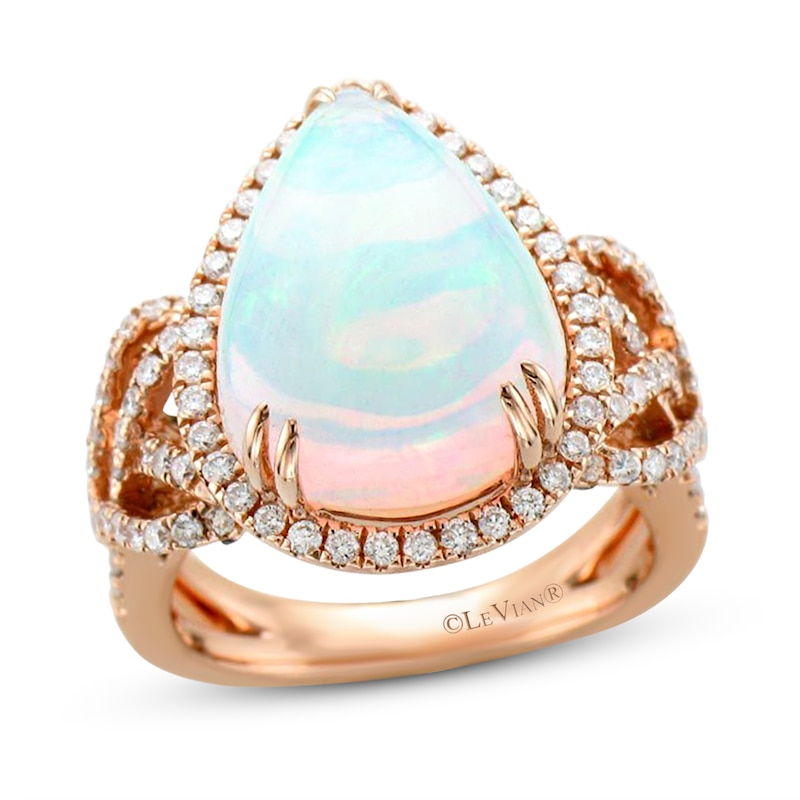 Main Image 1 of Le Vian Couture Opal Ring 1-1/4 ct tw Diamonds 18K Strawberry Gold