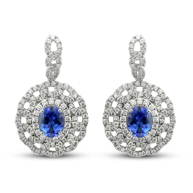 Main Image 1 of Le Vian Couture Tanzanite Earrings 2-3/4 ct tw Diamonds Platinum
