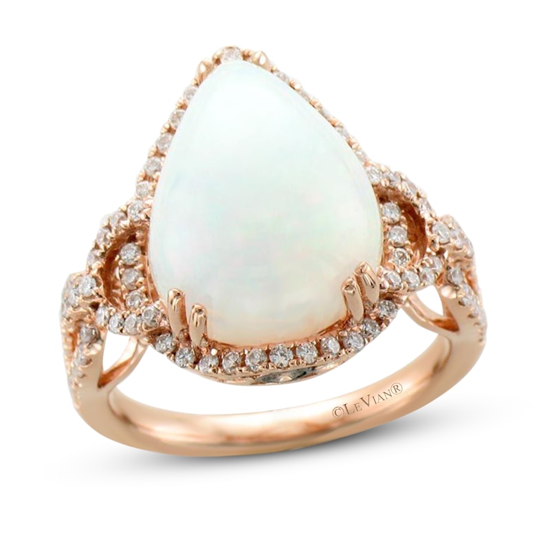 Le Vian Couture Opal Ring 5/8 ct tw Diamonds 18K Strawberry Gold