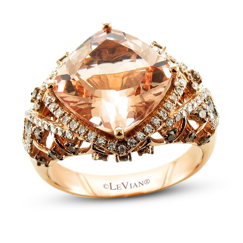 Main Image 1 of Le Vian Natural Morganite Ring 5/8 ct tw Diamonds 18K Strawberry Gold